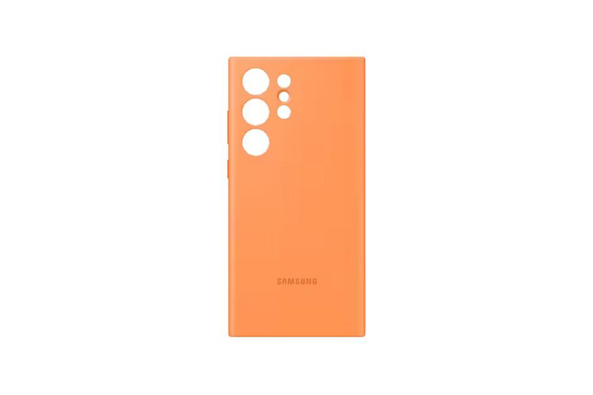 قاب گوشی سامسونگ Samsung Silicone For Samsung Galaxy S23 Ultra رنگ نارنجی