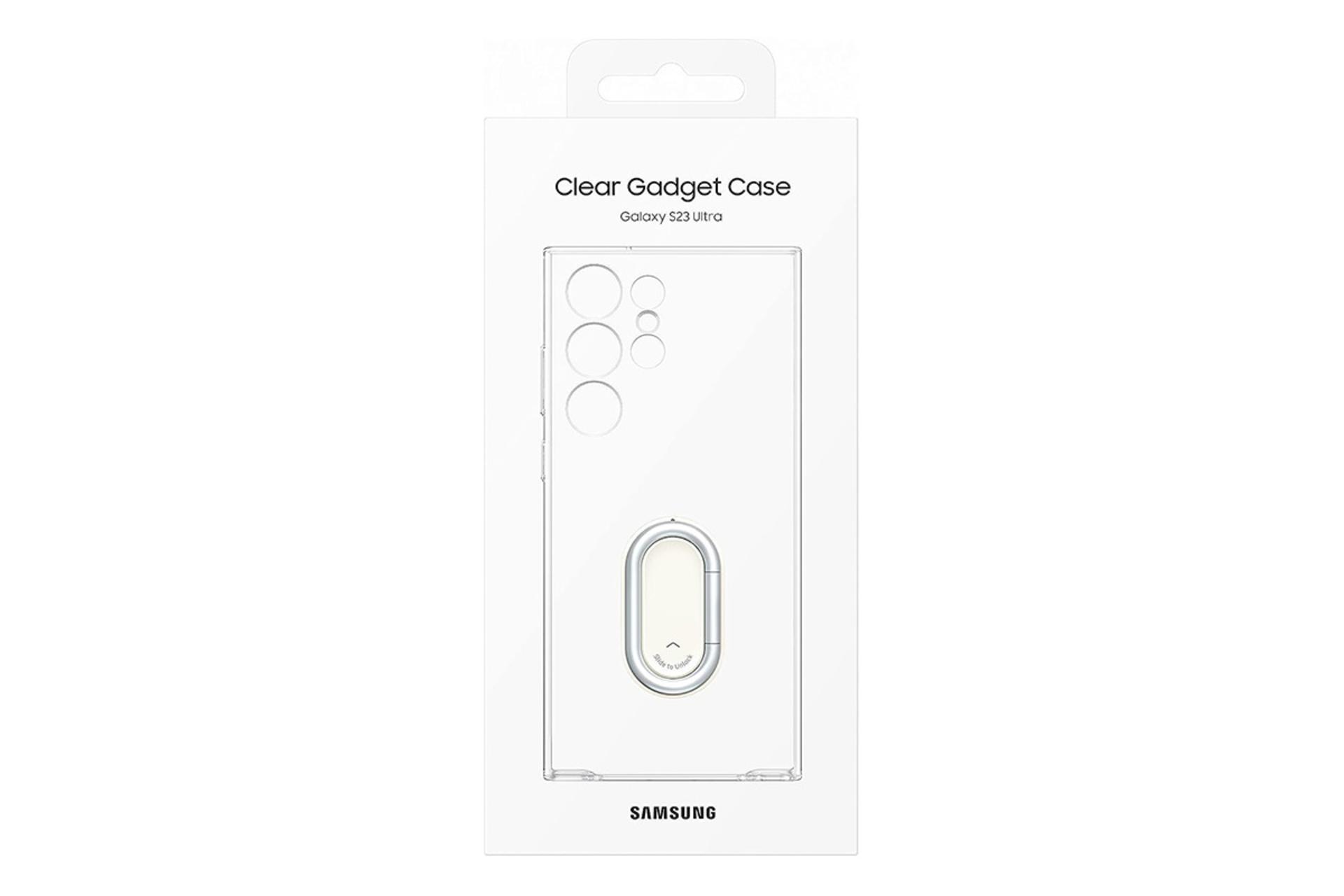 قاب گوشی سامسونگ Samsung Clear Gadget For Samsung Galaxy S23 Ultra جعبه و بسته بندی