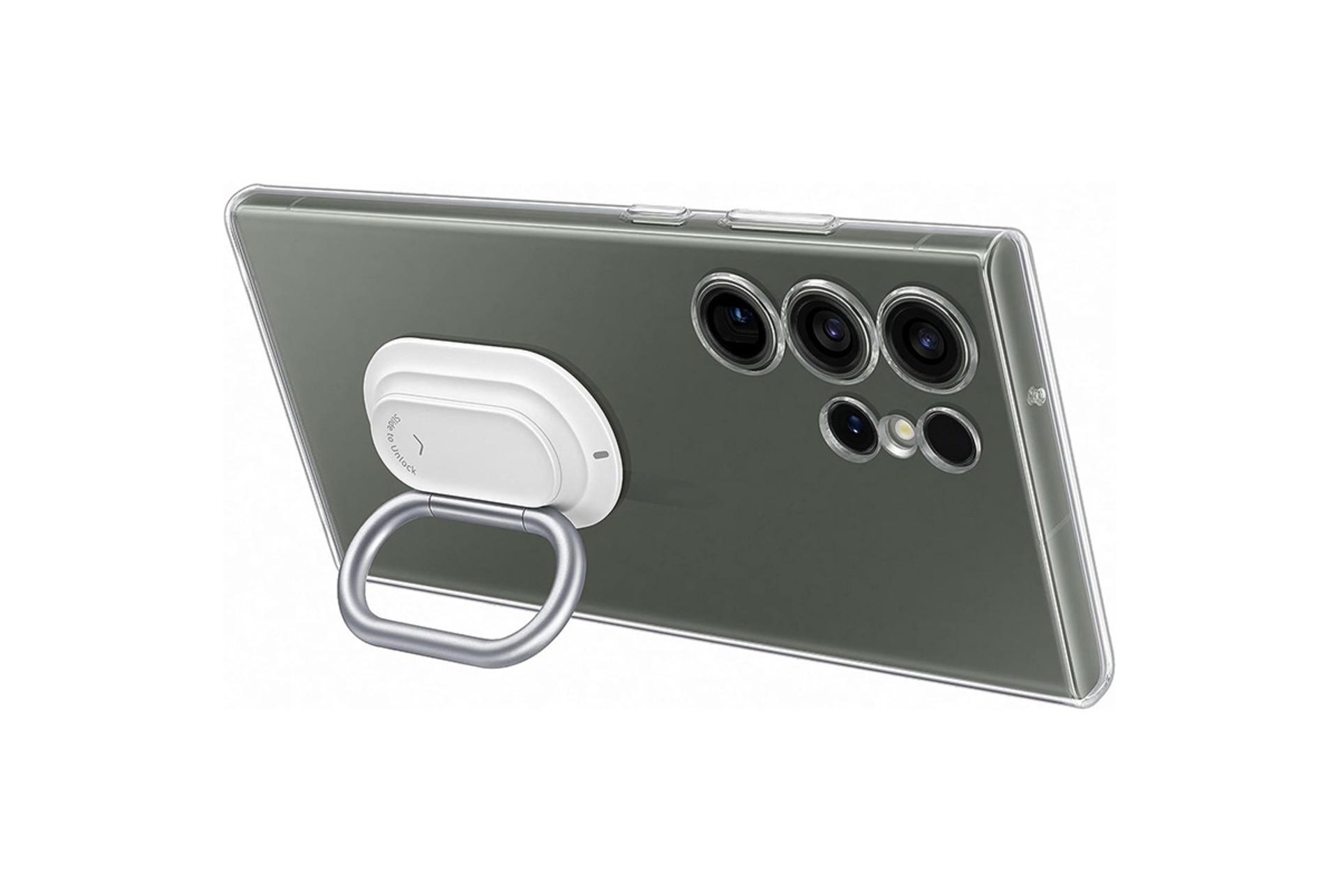 قاب گوشی سامسونگ Samsung Clear Gadget For Samsung Galaxy S23 Ultra نمای هولدر