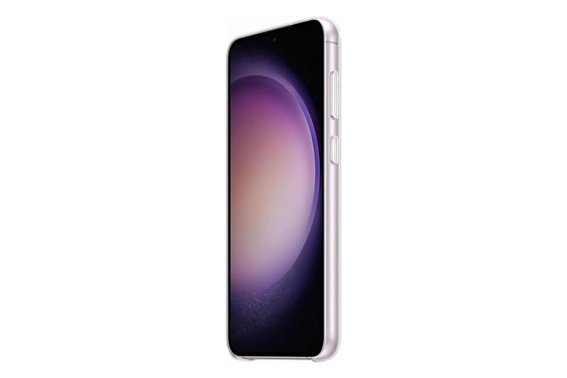 قاب گوشی سامسونگ Samsung Clear Case For Samsung Galaxy S23 Plus نمای جانبی روی گوشی