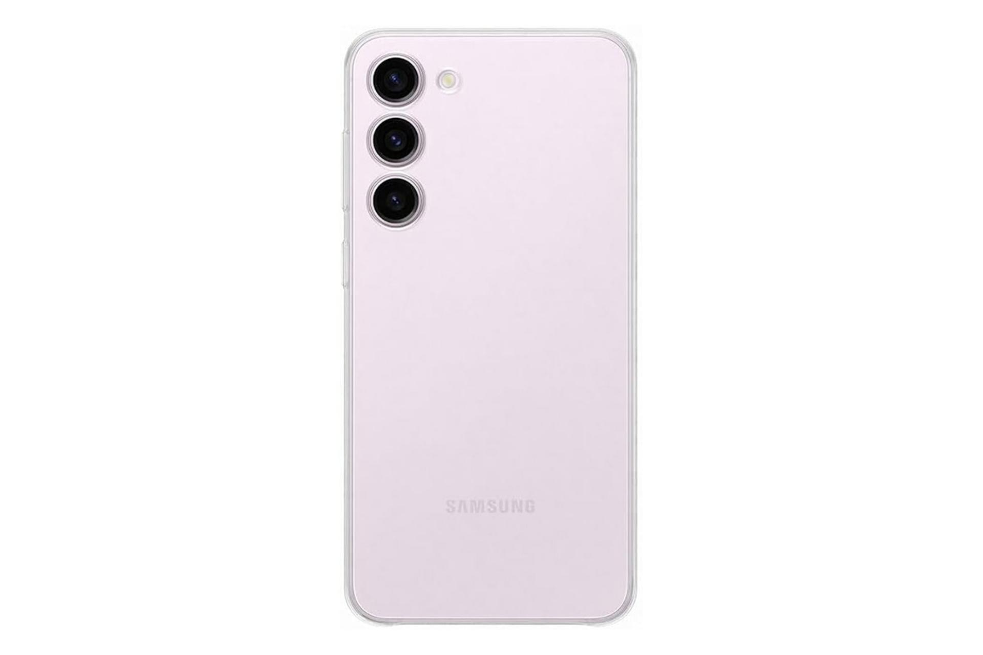 قاب گوشی سامسونگ Samsung Clear Case For Samsung Galaxy S23 Plus نمای پشت روی گوشی