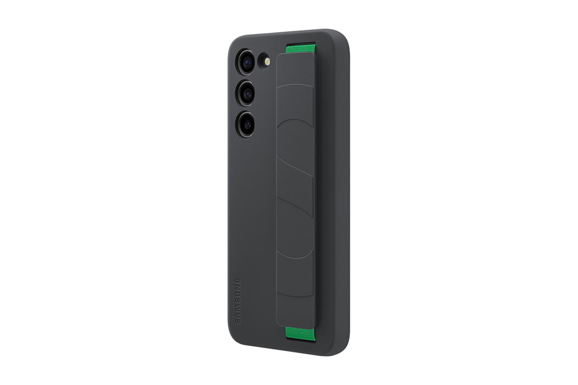 قاب گوشی سامسونگ Samsung Silicone Grip For Samsung Galaxy S23 Plus رنگ مشکی نمای پشت و جانبی