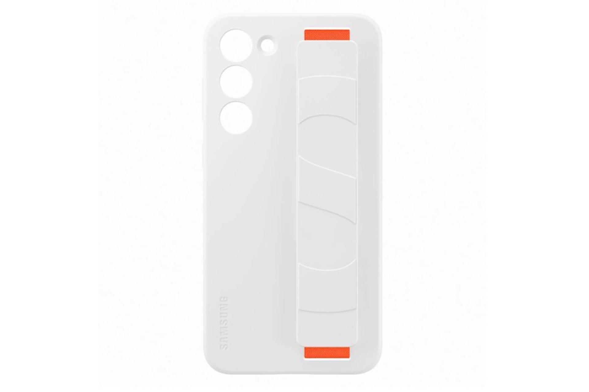 قاب گوشی سامسونگ Samsung Silicone Grip For Samsung Galaxy S23 Plus رنگ سفید نمای پشت