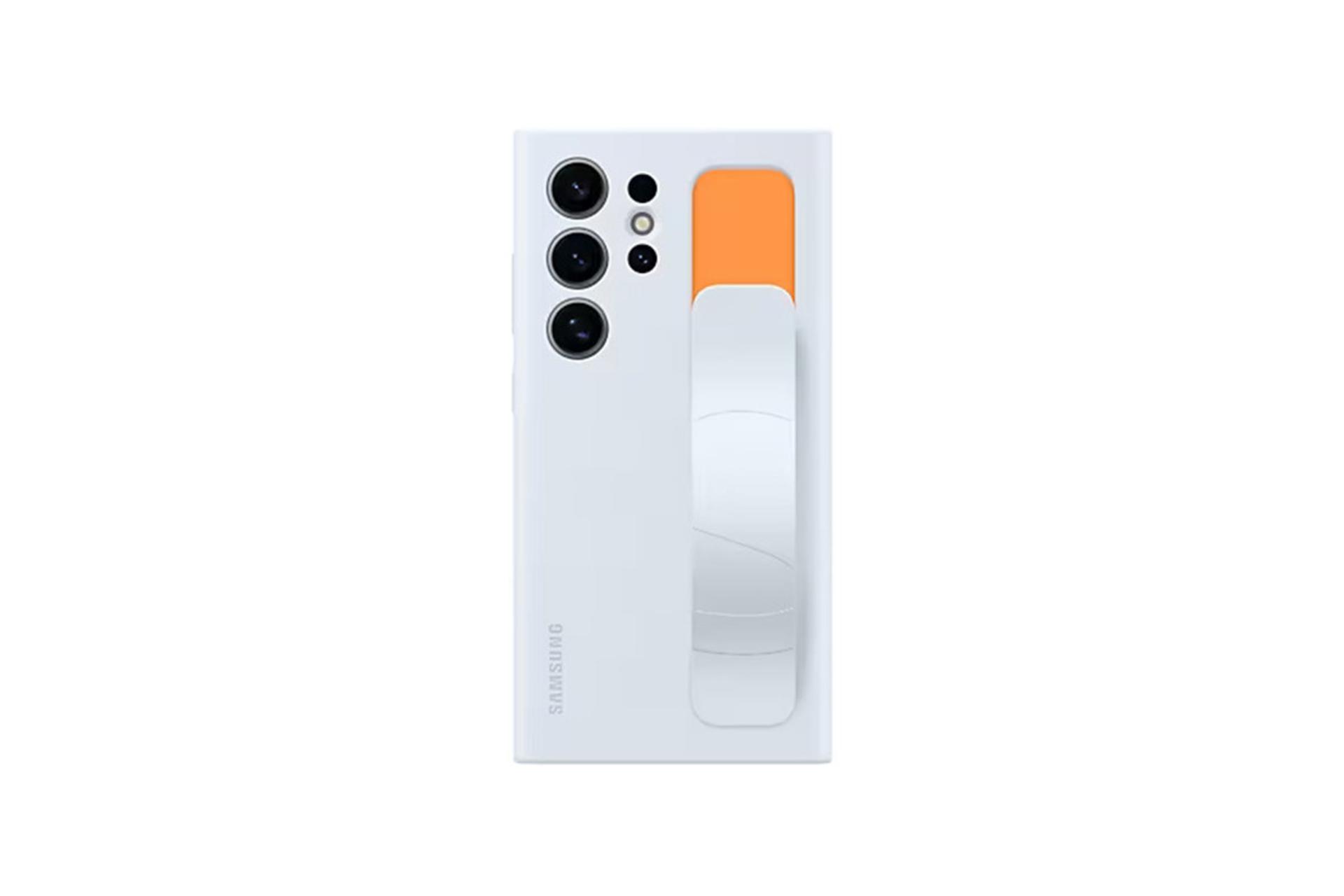 قاب گوشی سامسونگ Samsung Standing Grip For Samsung Galaxy S24 Ultra نمای پشت رنگ سفید