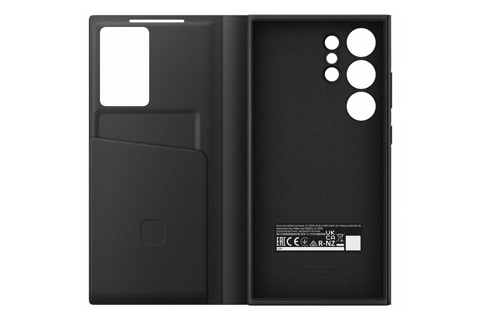 قاب گوشی سامسونگ Samsung S-View Wallet For Samsung Galaxy S24 Ultra نمای داخل