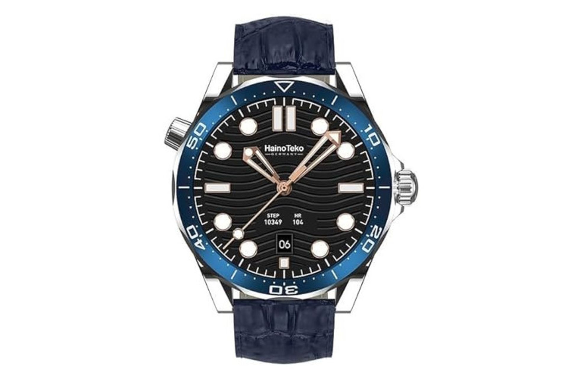 ساعت هوشمند هاینو تکو Haino Teko RW-48 نقره ای با بند چرمی