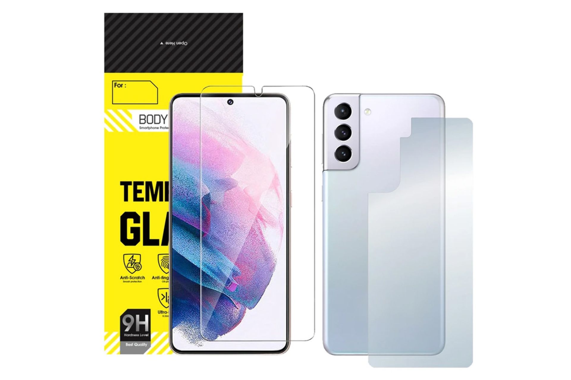 محافظ صفحه نمایش گوشی بادیگارد مدل HydroGel مناسب سامسونگ Galaxy S21 به همراه محافظ پشت گوشی