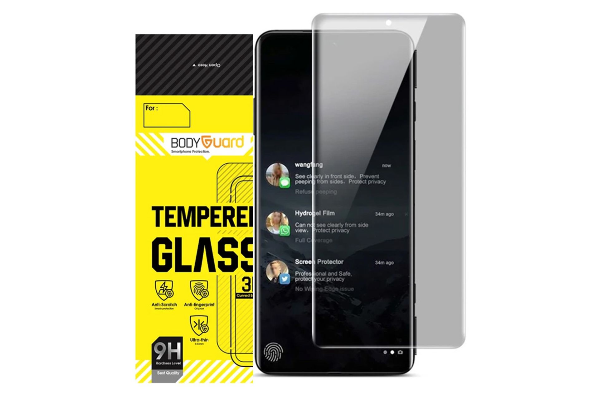 محافظ صفحه نمایش گوشی بادیگارد مدل حریم شخصی HydroGel مناسب هواوی nova 8 / nova 9