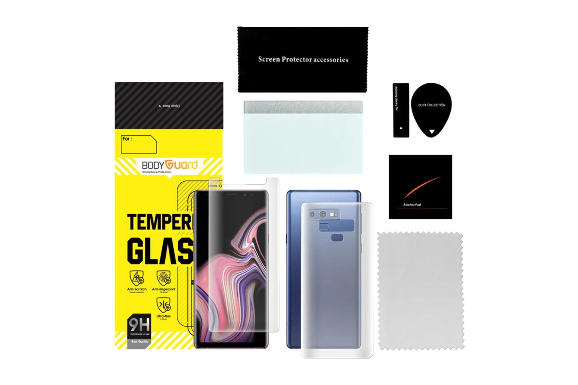 محافظ صفحه نمایش گوشی بادیگارد مدل HydroGel مناسب سامسونگ Galaxy Note9 به همراه محافظ پشت گوشی