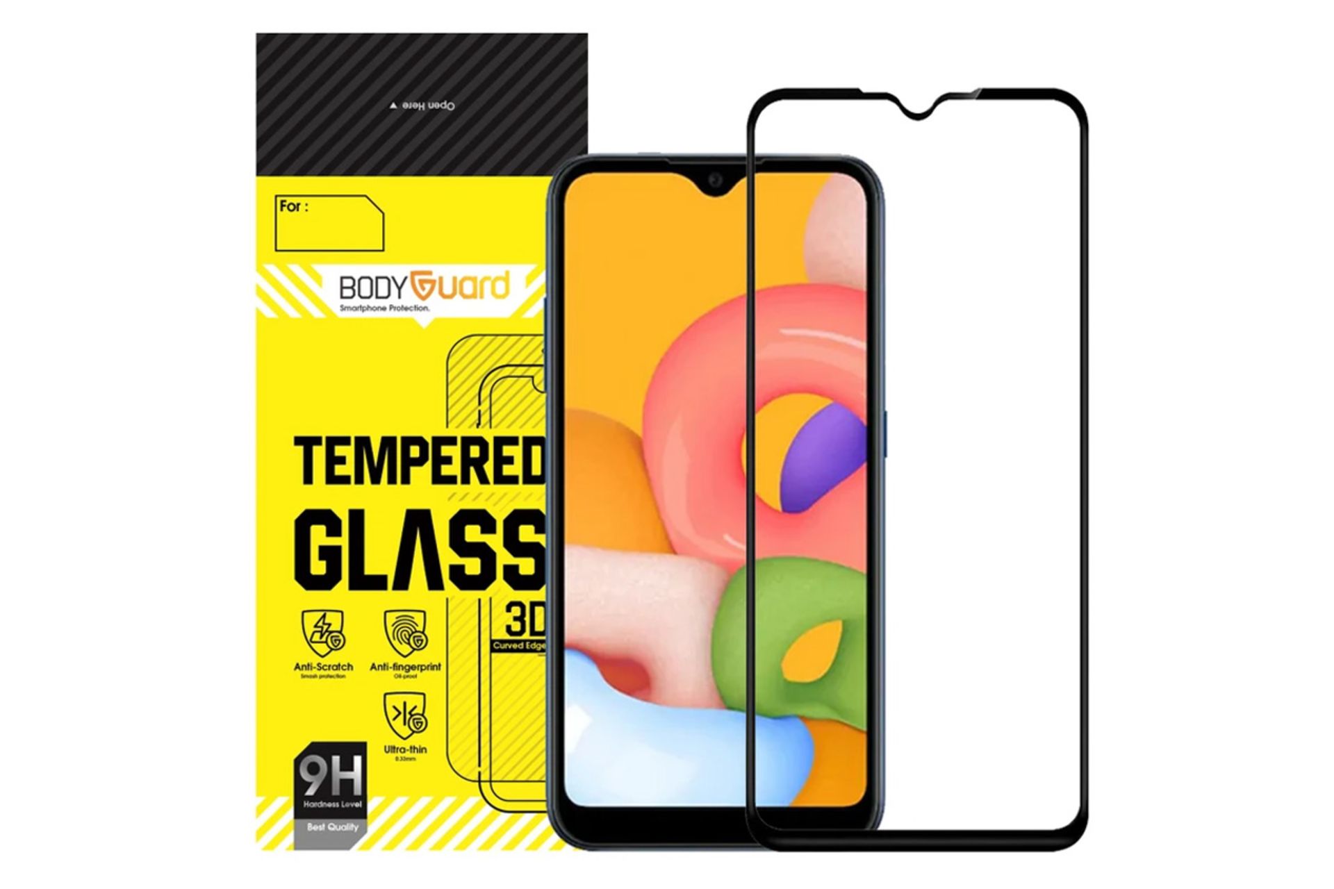 محافظ صفحه نمایش گوشی بادیگارد مدل FS مناسب سامسونگ Galaxy A02