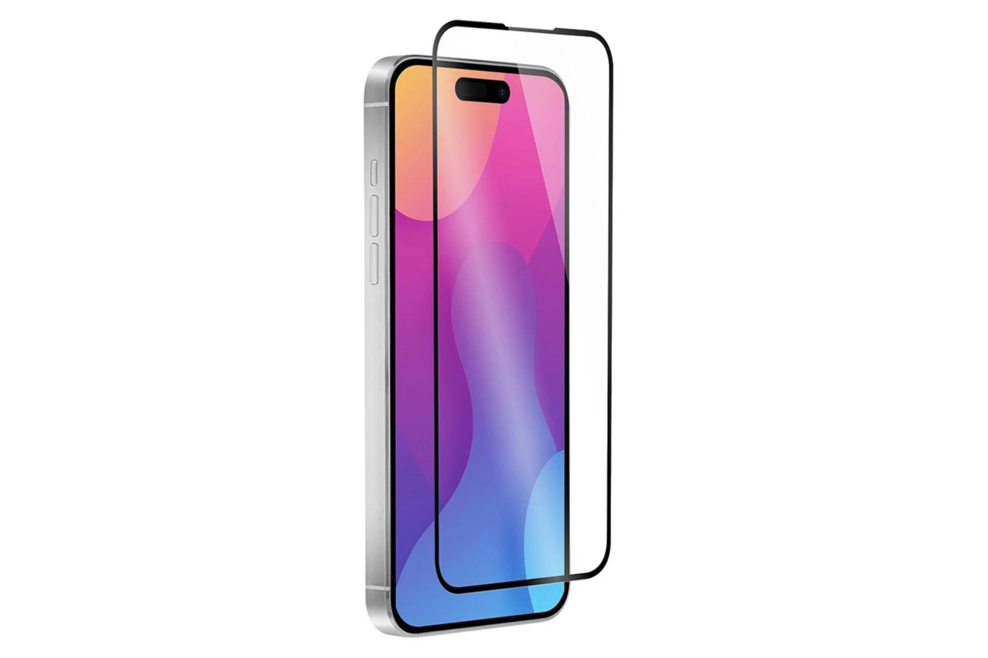 شفافیت محافظ صفحه نمایش گوشی بادیگارد مدل FIP مناسب اپل iPhone 15