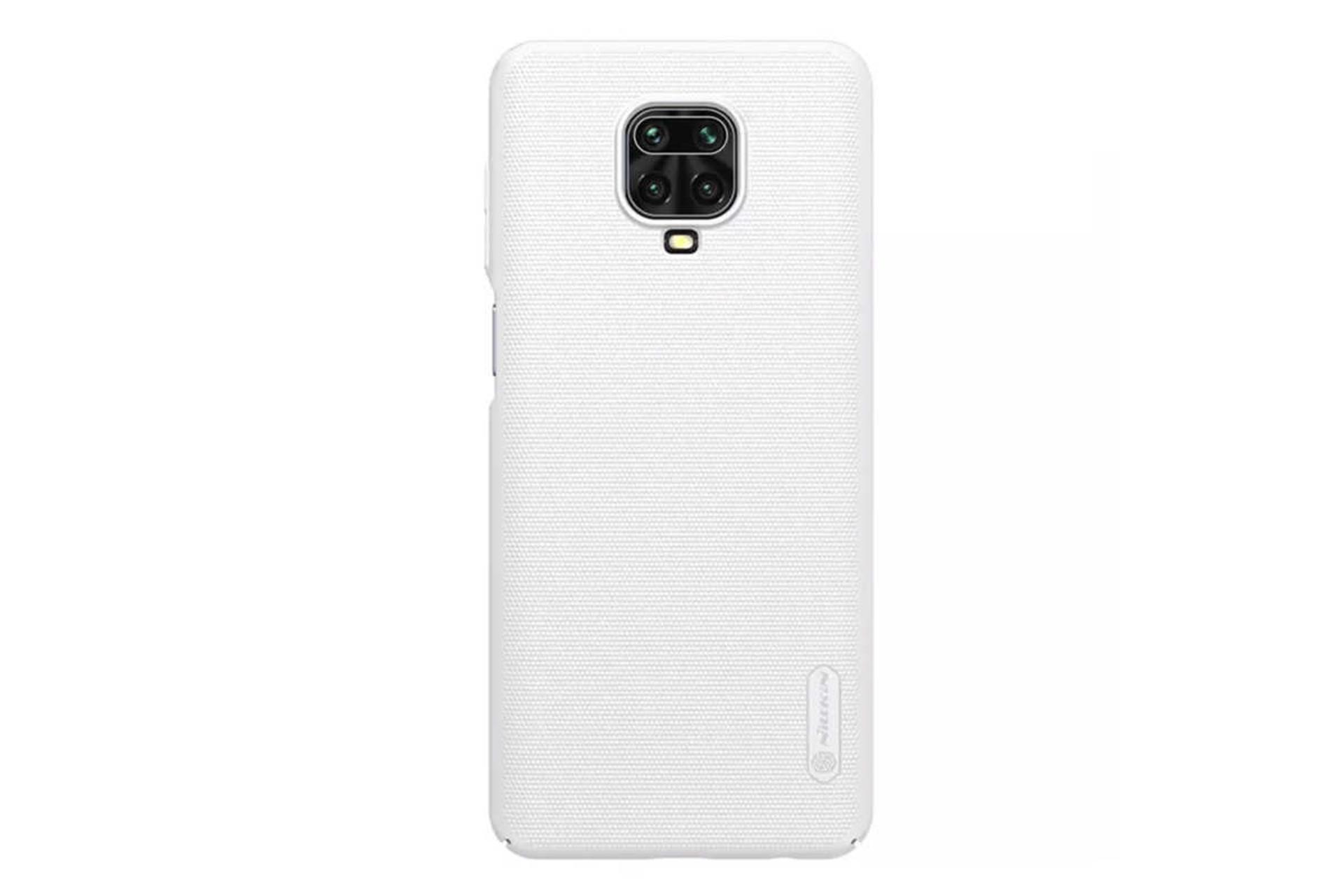 نمای پشت قاب گوشی نیلکین مدل Super Frosted Shield مناسب شیائومی Redmi Note 9S / Note 9 Pro / Note 9 Pro Max رنگ سفید