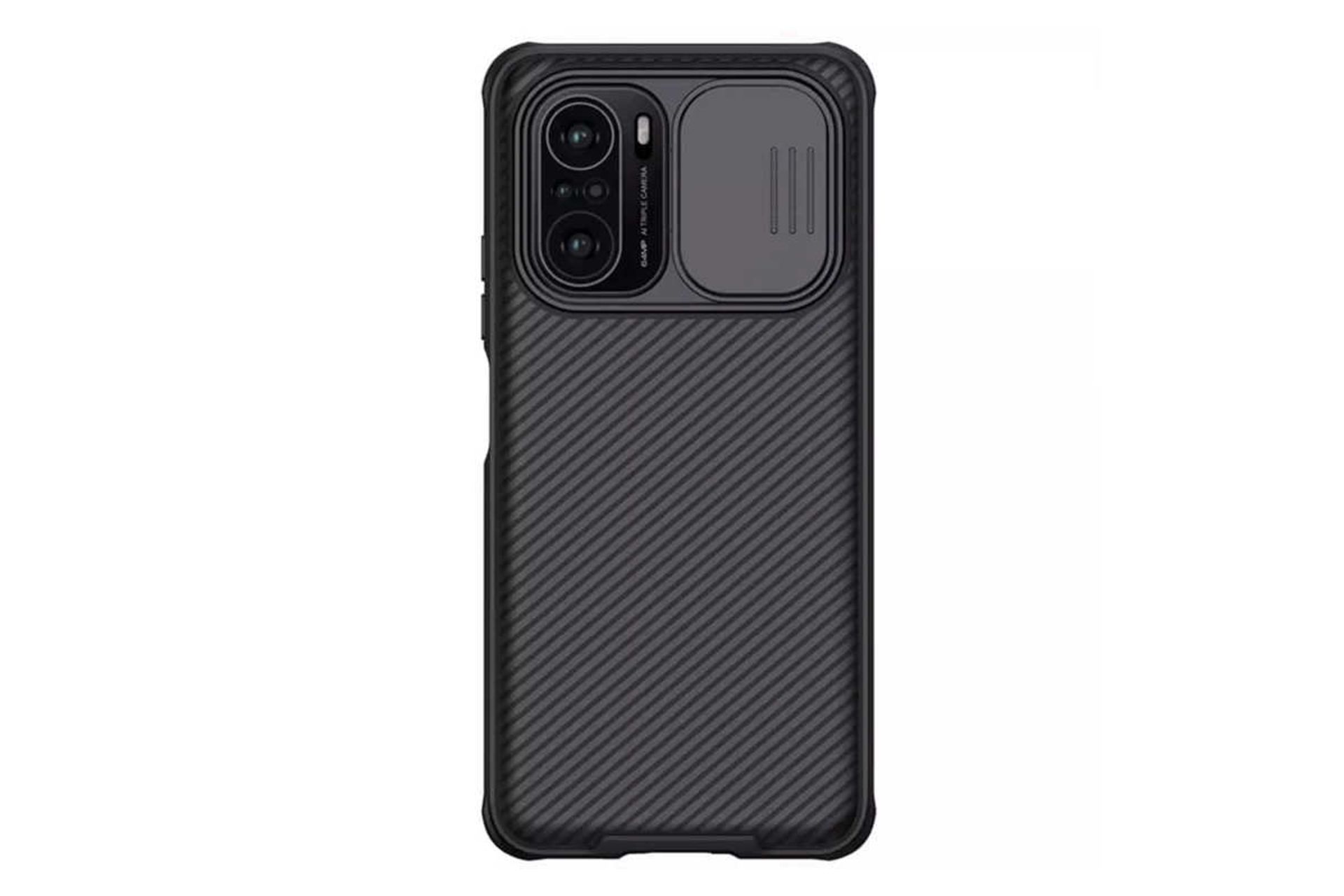 نمای پشت قاب گوشی نیلکین مدل CamShield Pro مناسب شیائومی Redmi K40 / K40 Pro / K40 Pro Plus / Mi 11i / Poco F3 رنگ مشکی