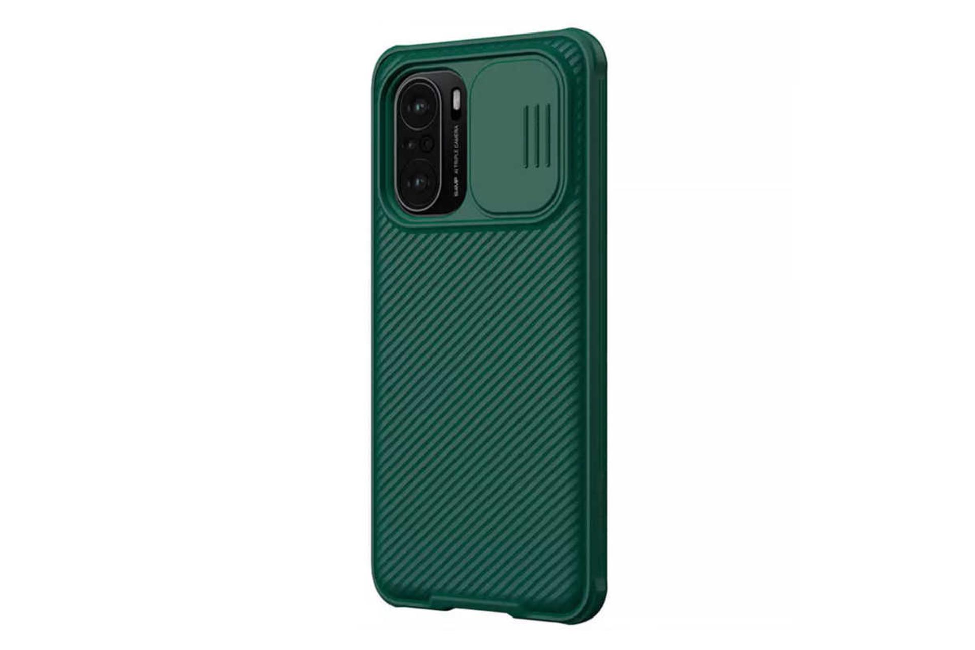 نمای سمت راست قاب گوشی نیلکین مدل CamShield Pro مناسب شیائومی Redmi K40 / K40 Pro / K40 Pro Plus / Mi 11i / Poco F3 رنگ سبز
