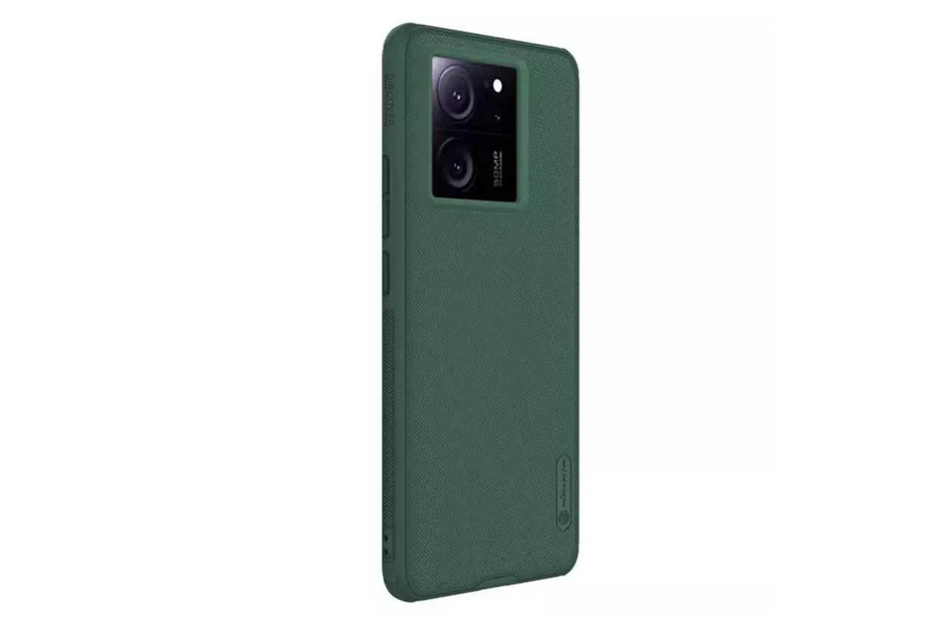 نمای سمت چپ قاب گوشی نیلکین مدل Super Frosted Shield Pro مناسب شیائومی 13T / 13T Pro / Redmi K60 Ultra رنگ سبز