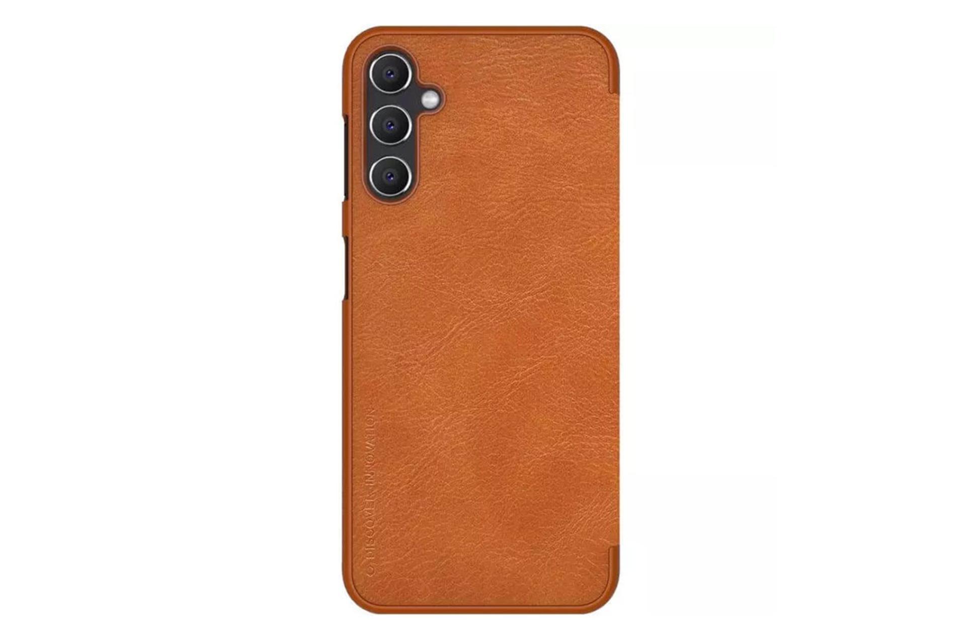 قاب گوشی نیلکین Nillkin Qin Leather Samsung Galaxy A34 رنگ قهوه ای