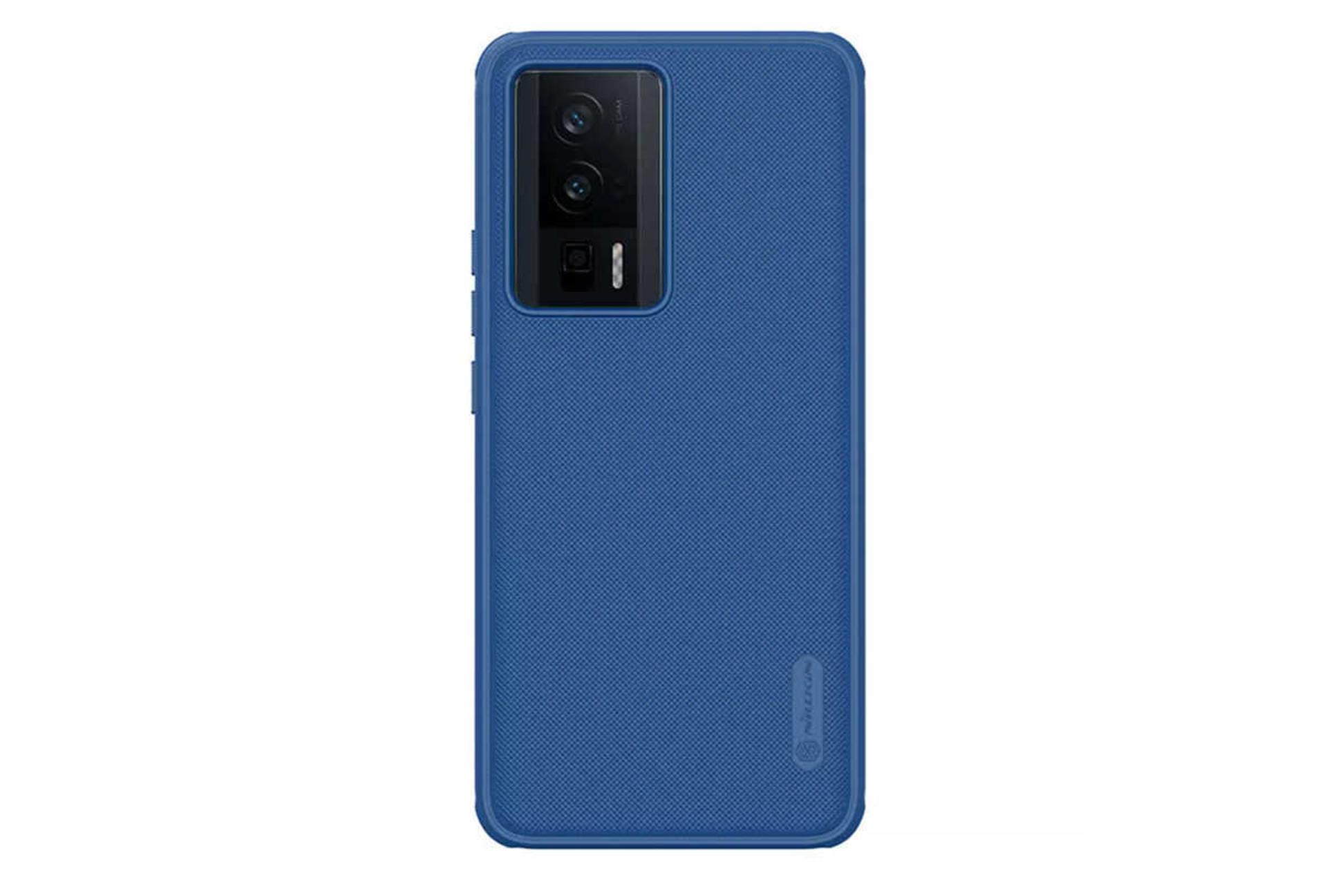 نمای پشت قاب گوشی نیلکین مدل Super Frosted Shield Pro مناسب شیائومی Redmi K60 Pro / K60 / Poco F5 Pro رنگ آبی