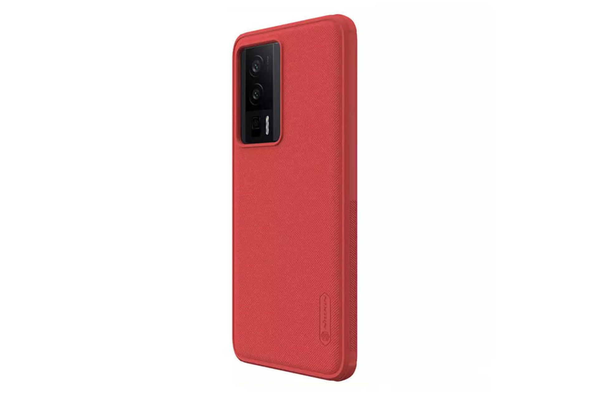 نمای سمت راست قاب گوشی نیلکین مدل Super Frosted Shield Pro مناسب شیائومی Redmi K60 Pro / K60 / Poco F5 Pro رنگ قرمز
