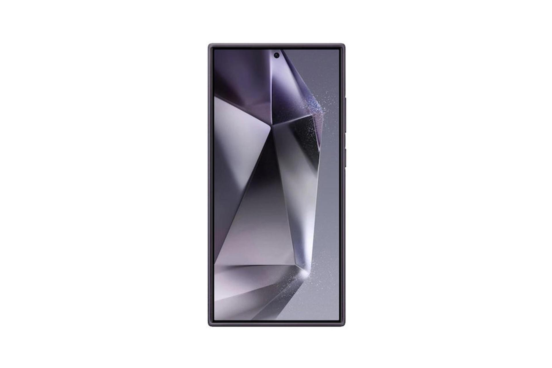 قاب گوشی سامسونگ Samsung Vegan Leather For Samsung Galaxy S24 Ultra نمای جلو روی گوشی