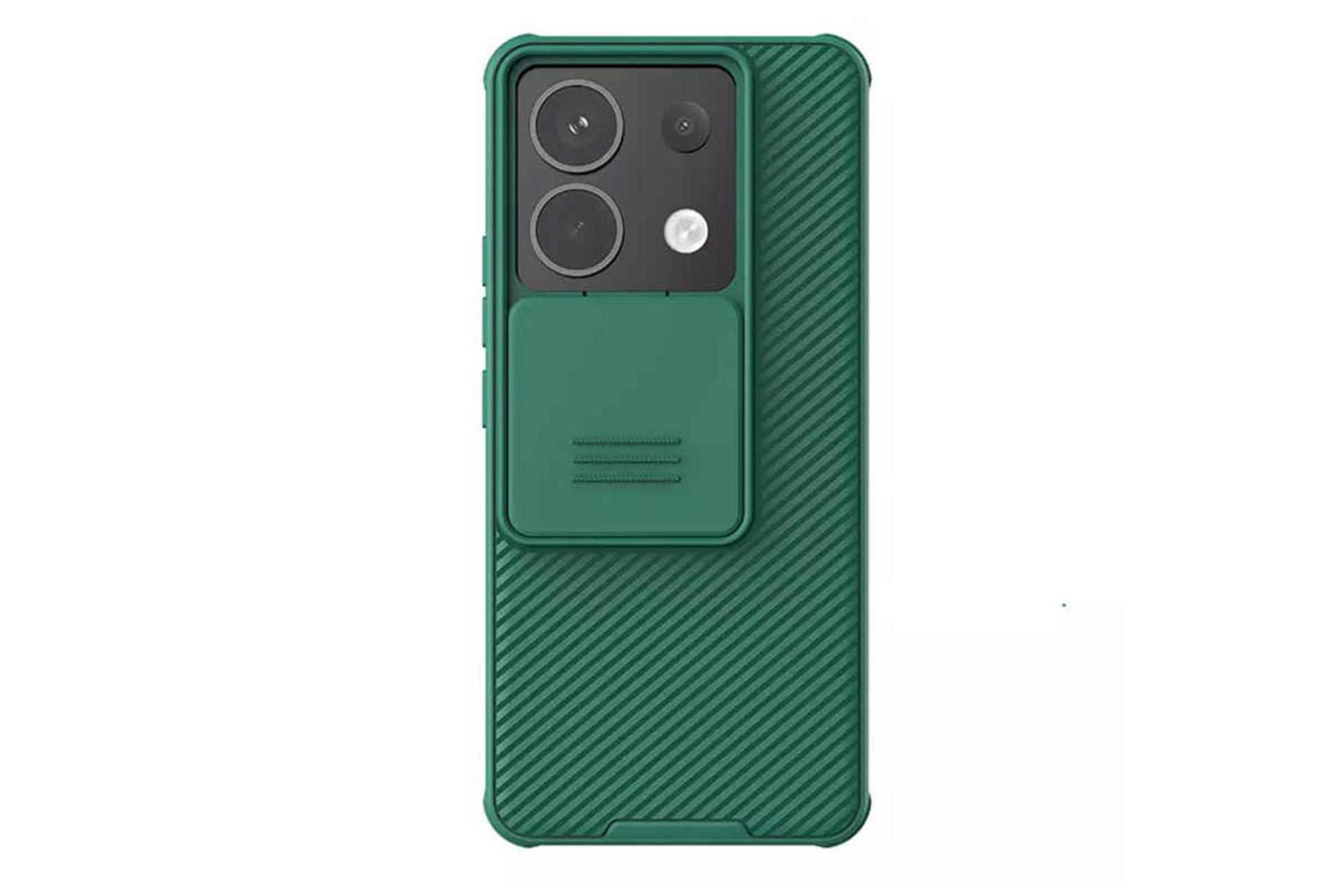 نمای پشت قاب گوشی نیلکین مدل CamShield Pro مناسب شیائومی Redmi Note 13 Pro / Poco X6 رنگ سبز