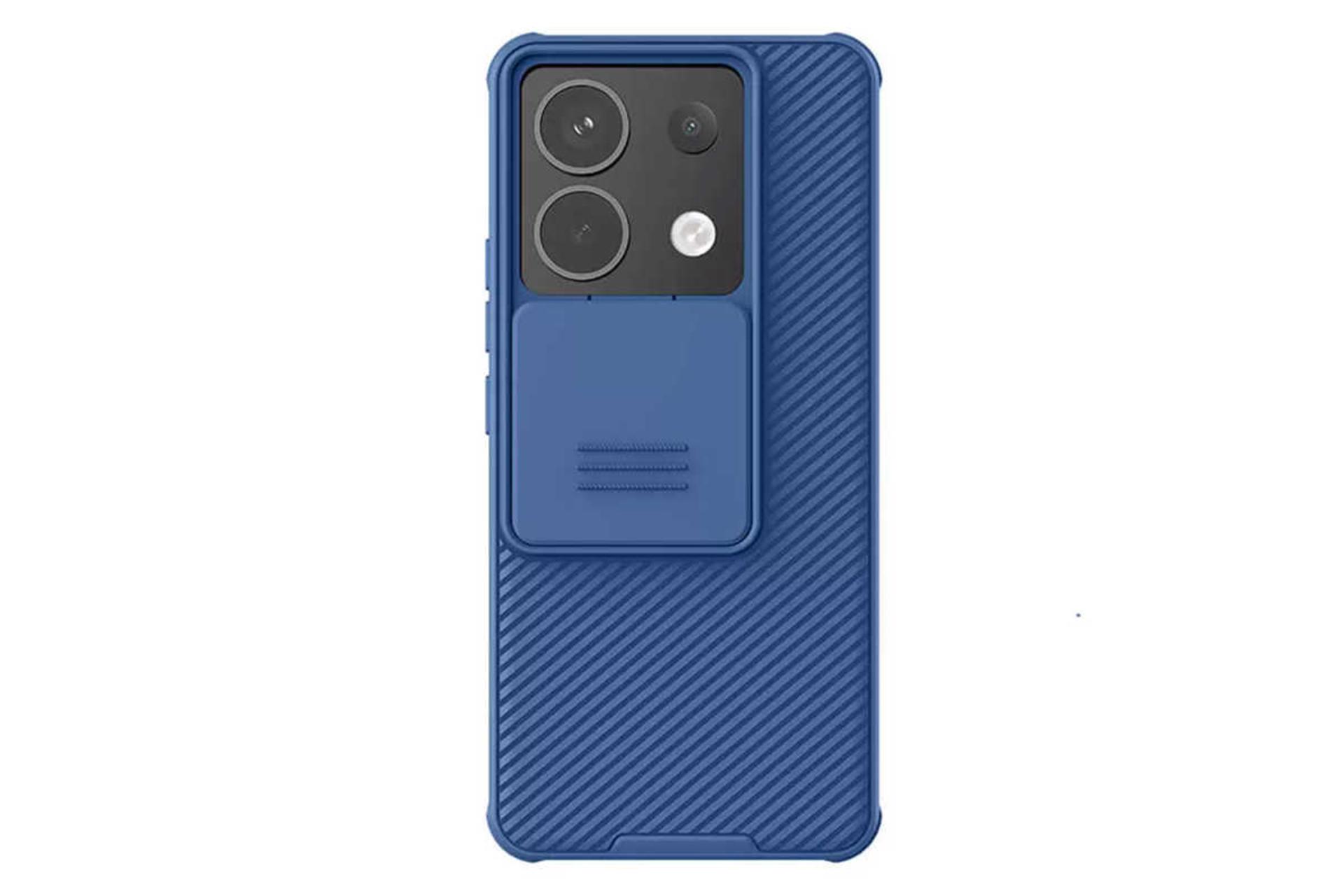 نمای پشت قاب گوشی نیلکین مدل CamShield Pro مناسب شیائومی Redmi Note 13 Pro / Poco X6 رنگ آبی