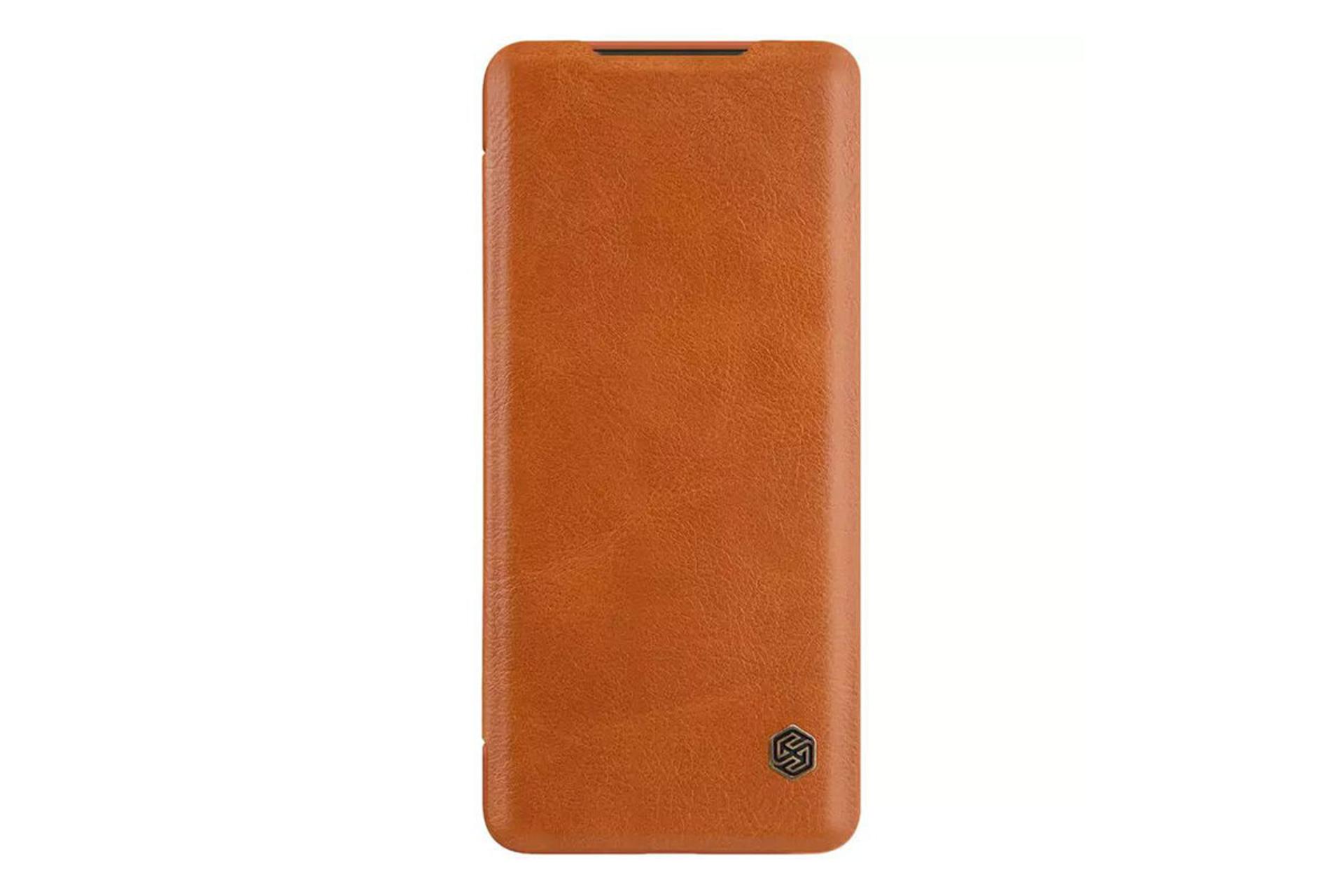 قاب گوشی نیلکین Nillkin Qin Leather Samsung Galaxy S20 رنگ قهوه ای نمای جلو