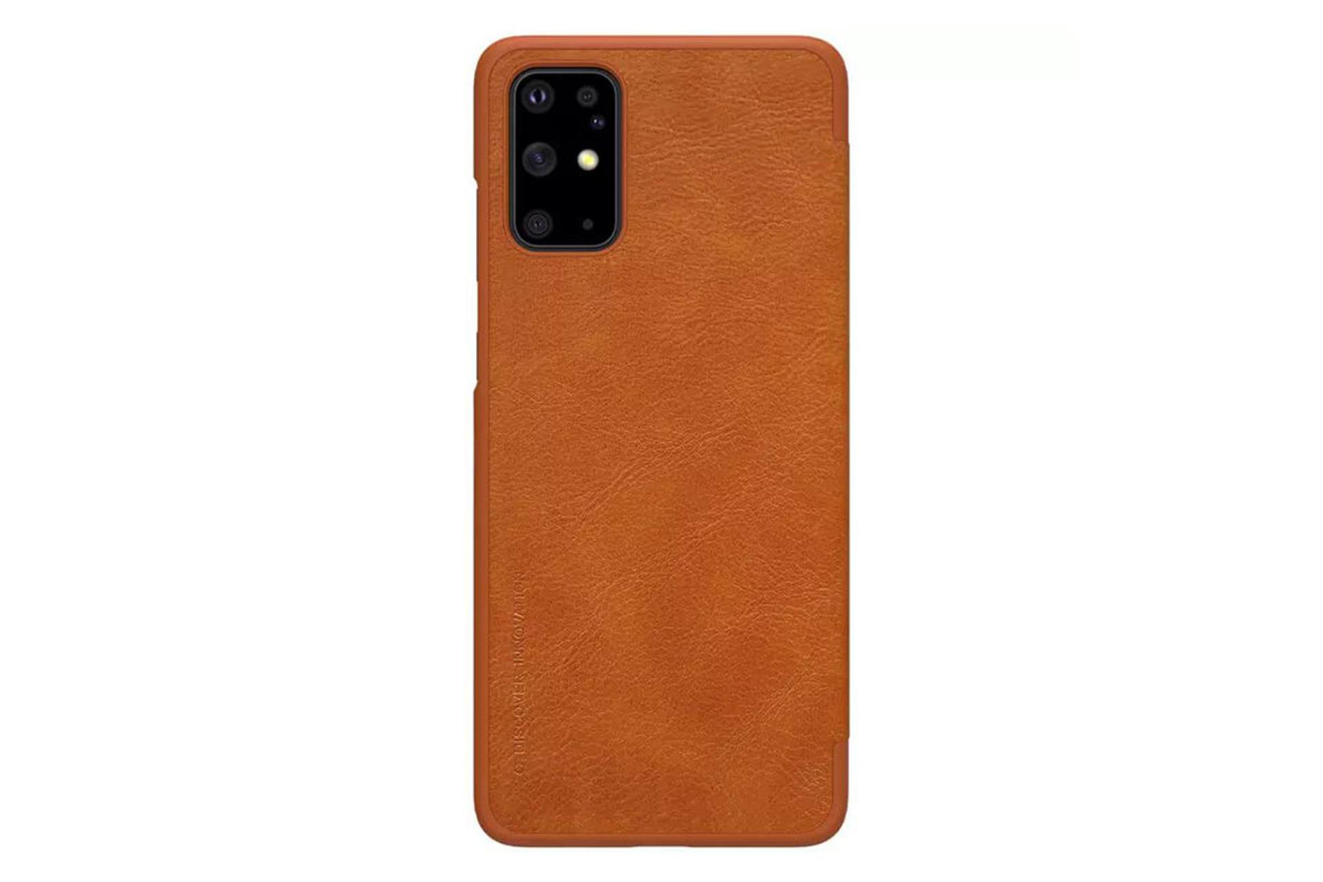 قاب گوشی نیلکین Nillkin Qin Leather Samsung Galaxy S20 رنگ قهوه ای نمای پشت