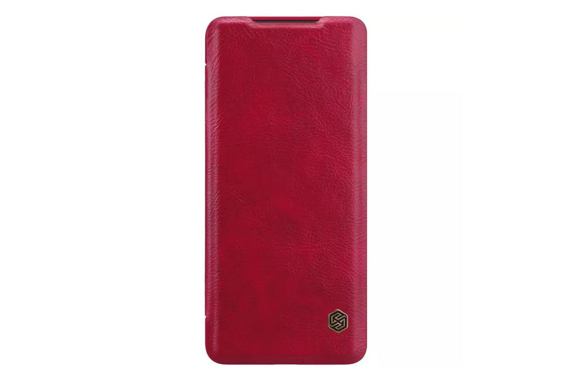 قاب گوشی نیلکین Nillkin Qin Leather Samsung Galaxy S20 رنگ قرمز نمای جلو