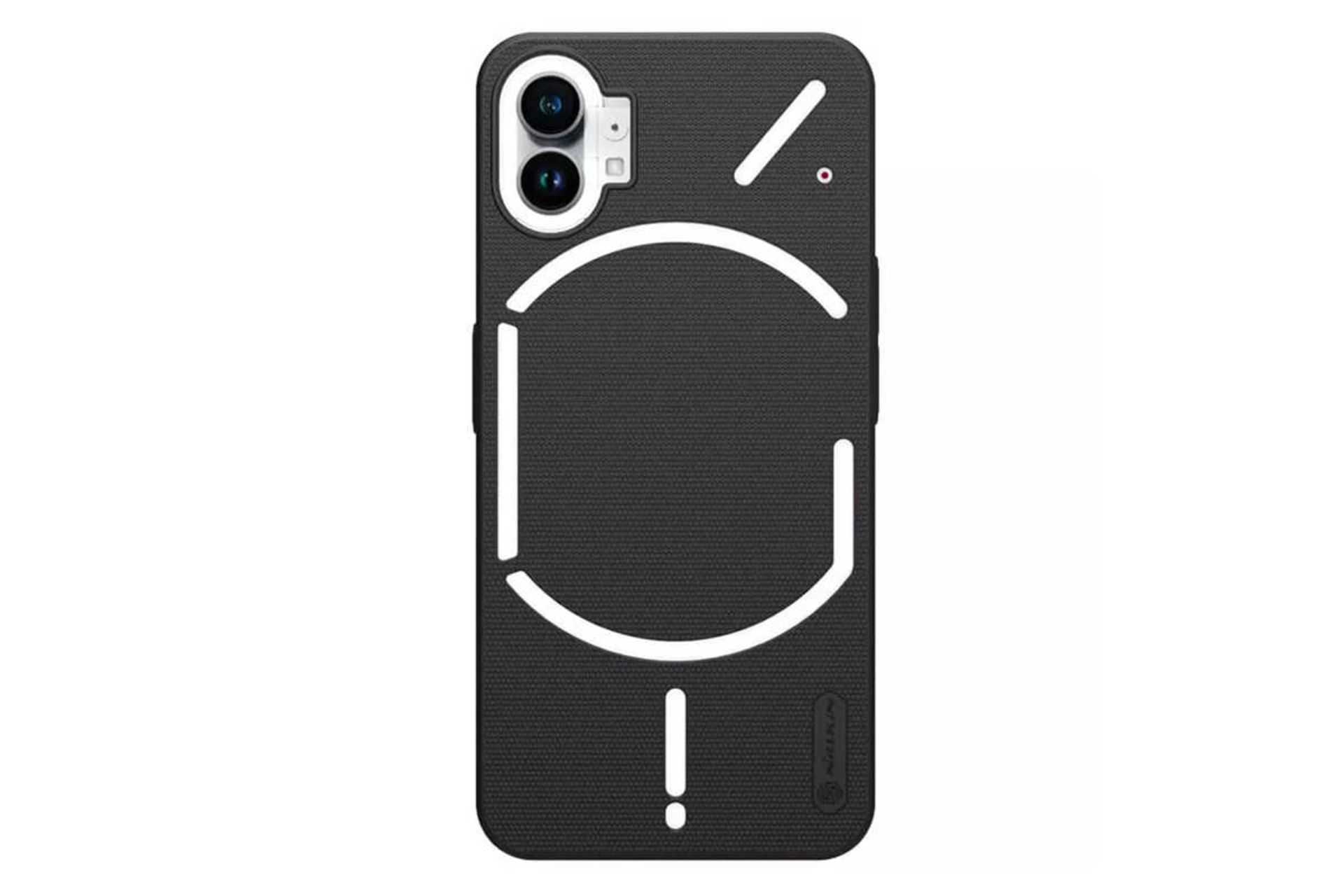 نمای پشت قاب گوشی نیلکین مدل Super Frosted Shield مناسب ناتینگ Phone 1 رنگ مشکی