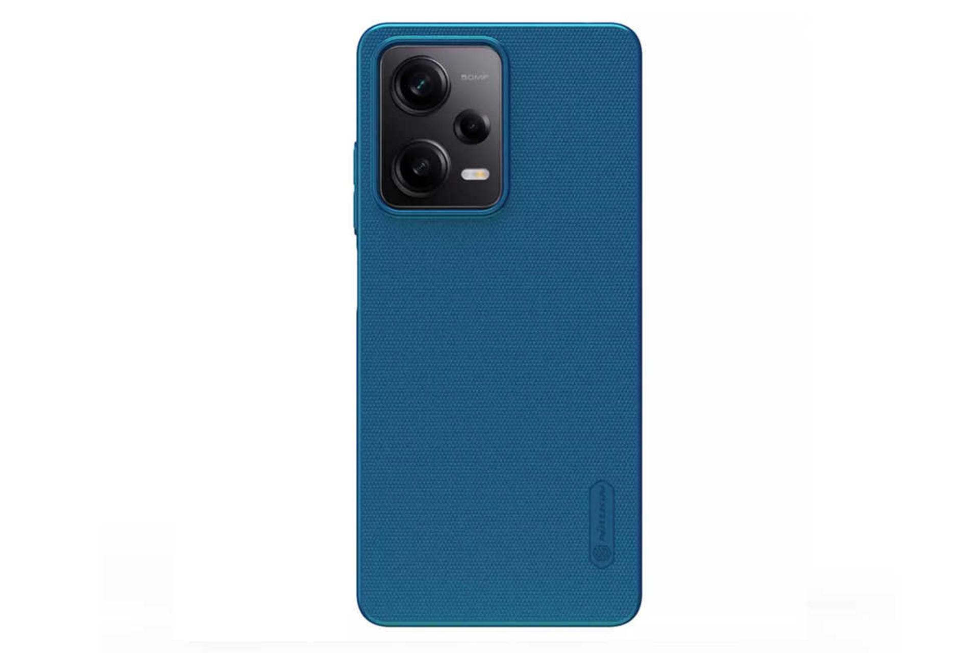 نمای پشت قاب گوشی نیلکین مدل Super Frosted Shield مناسب شیائومی Redmi Note 12 Pro / Poco X5 Pro رنگ آبی