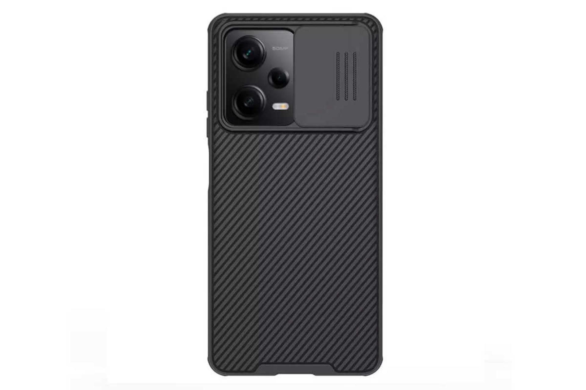نمای پشت قاب گوشی نیلکین مدل CamShield Pro مناسب شیائومی Redmi Note 12 Pro / Poco X5 Pro رنگ مشکی