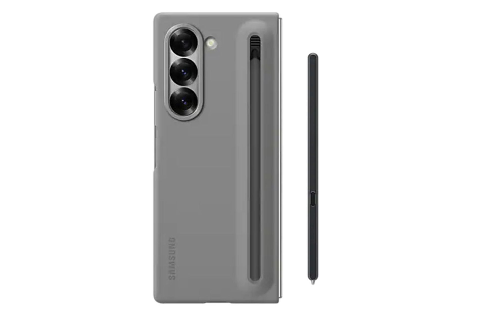 قاب گوشی سامسونگ Samsung S Pen Case for Samsung Galaxy Z Fold6 With S-Pen نمای پشت به همراه قلم