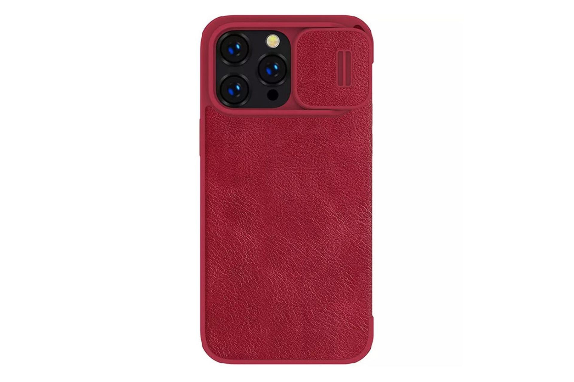 قاب گوشی نیلکین Nillkin Qin Pro Leather Apple iPhone 14 Pro Max رنگ قرمز