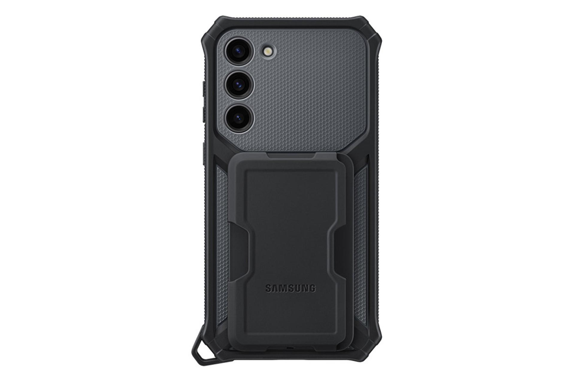 قاب گوشی سامسونگ Samsung Rugged Gadget For Samsung Galaxy S23 Plus نمای پشت با قفل هولدر