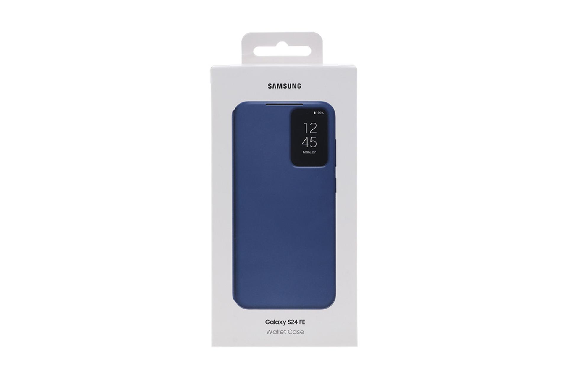 قاب گوشی سامسونگ Samsung Wallet Case For Samsung Galaxy S24 FE بسته بندی رنگ آبی