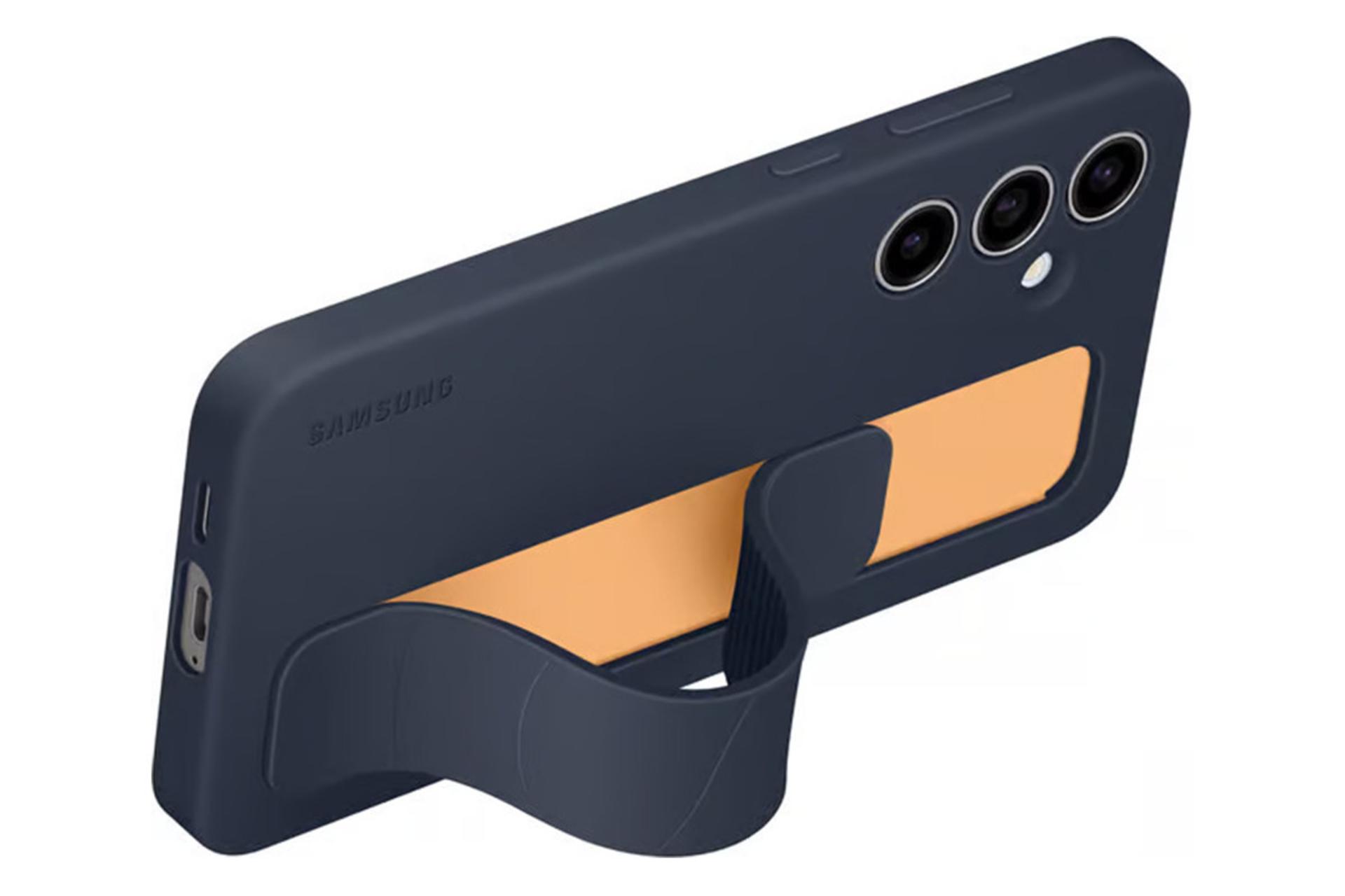 قاب گوشی سامسونگ Samsung Standing Grip For Samsung Galaxy S24 FE رنگ آبی نمای هولدر