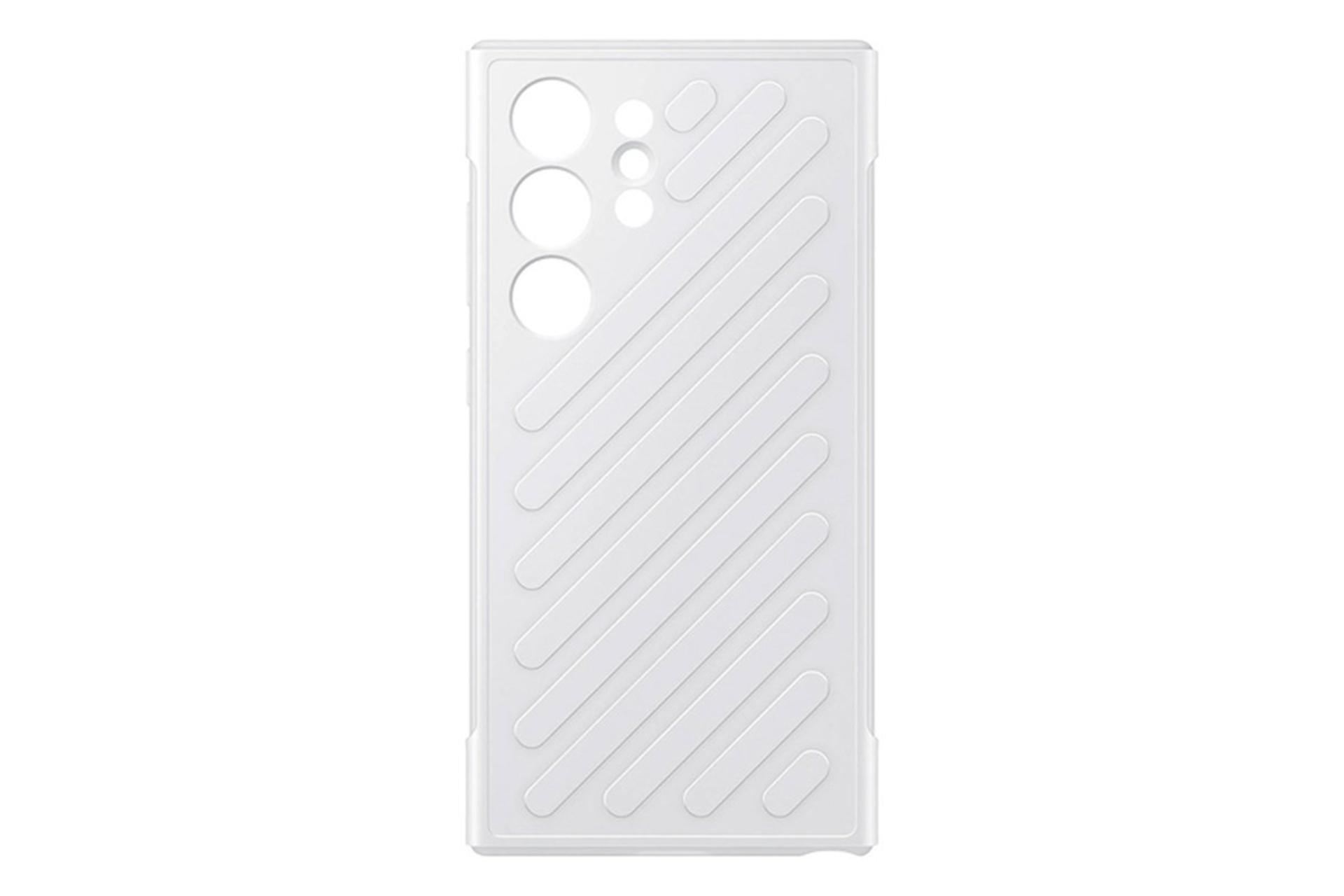 قاب گوشی سامسونگ Samsung Shield Case For Samsung Galaxy S24 Ultra رنگ سفید نمای پشت