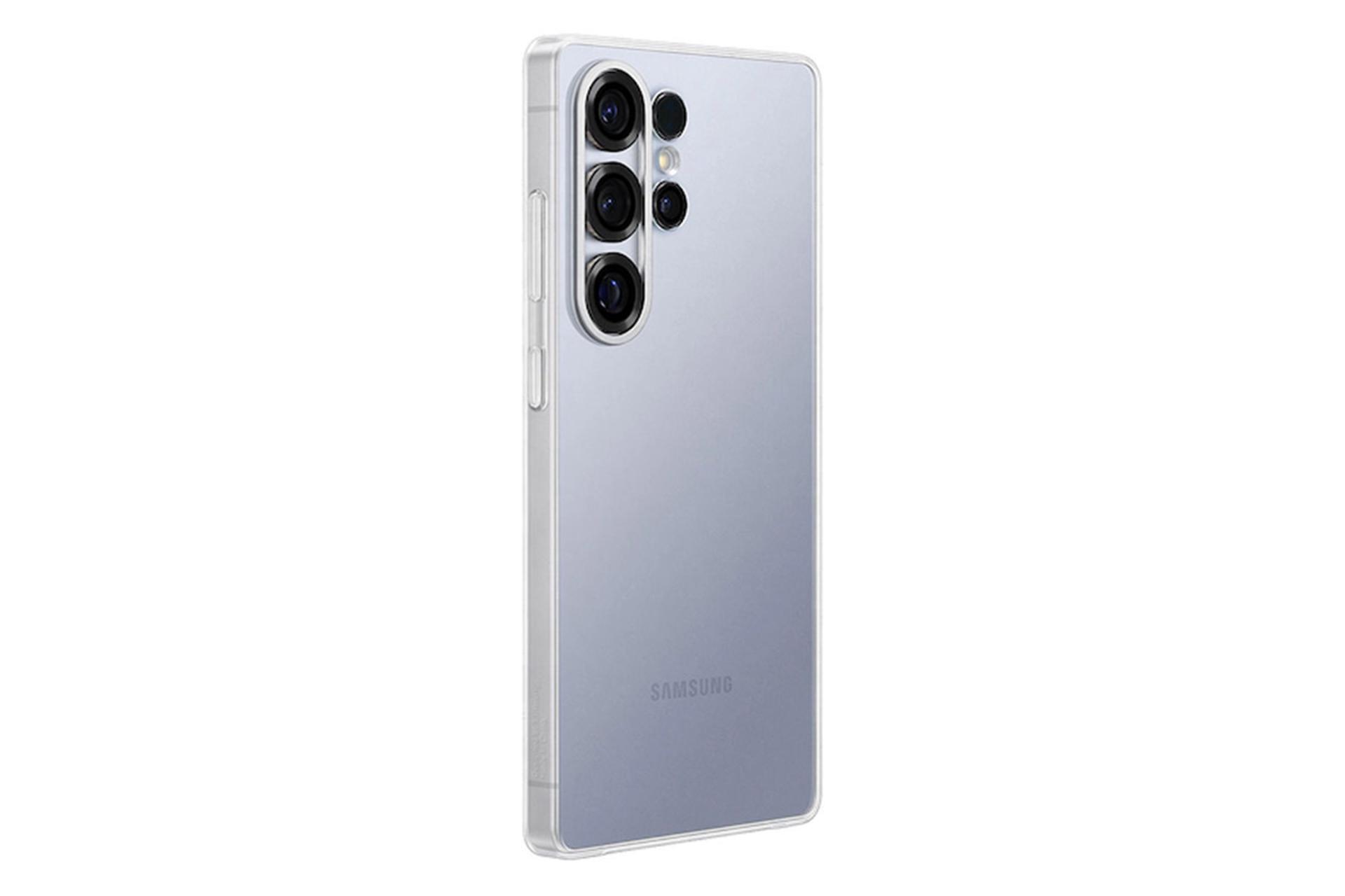 قاب گوشی سامسونگ Samsung Clear Case For Samsung Galaxy S25 Ultra نمای پشت و جانبی روی گوشی