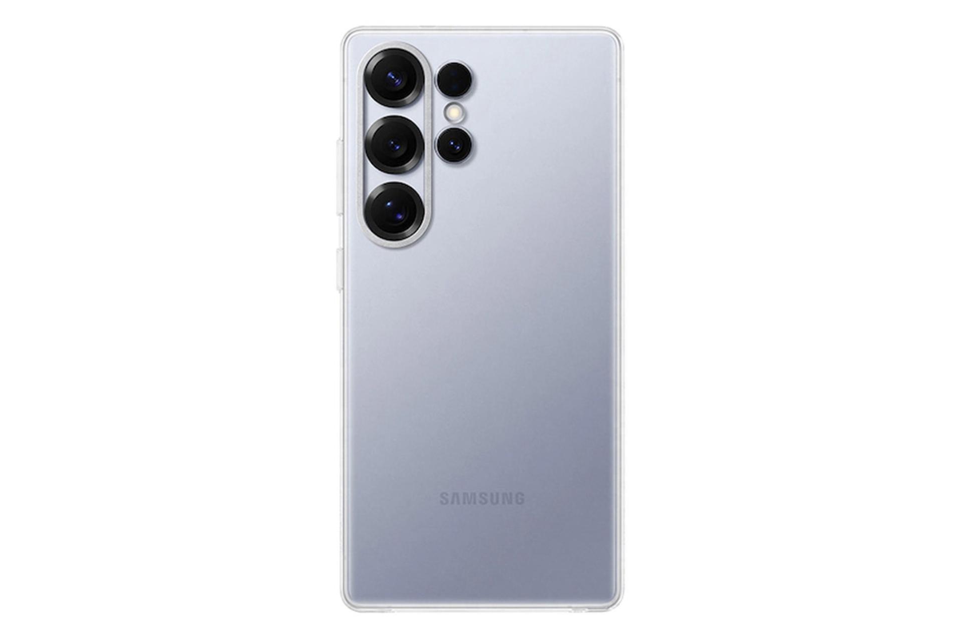 قاب گوشی سامسونگ Samsung Clear Case For Samsung Galaxy S25 Ultra نمای پشت روی گوشی
