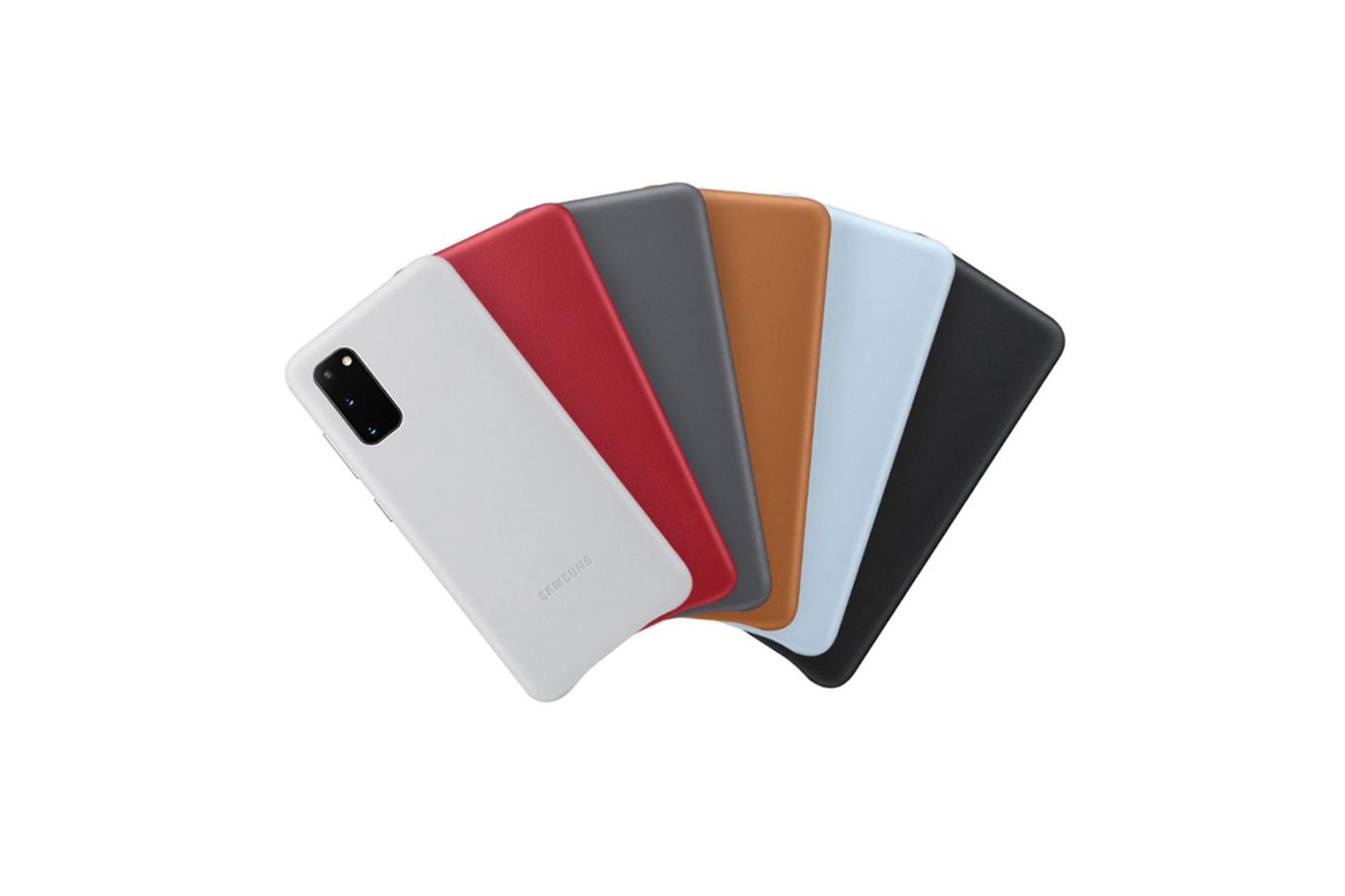 قاب گوشی سامسونگ Samsung Leather Cover For Samsung Galaxy S20 رنگ های مختلف