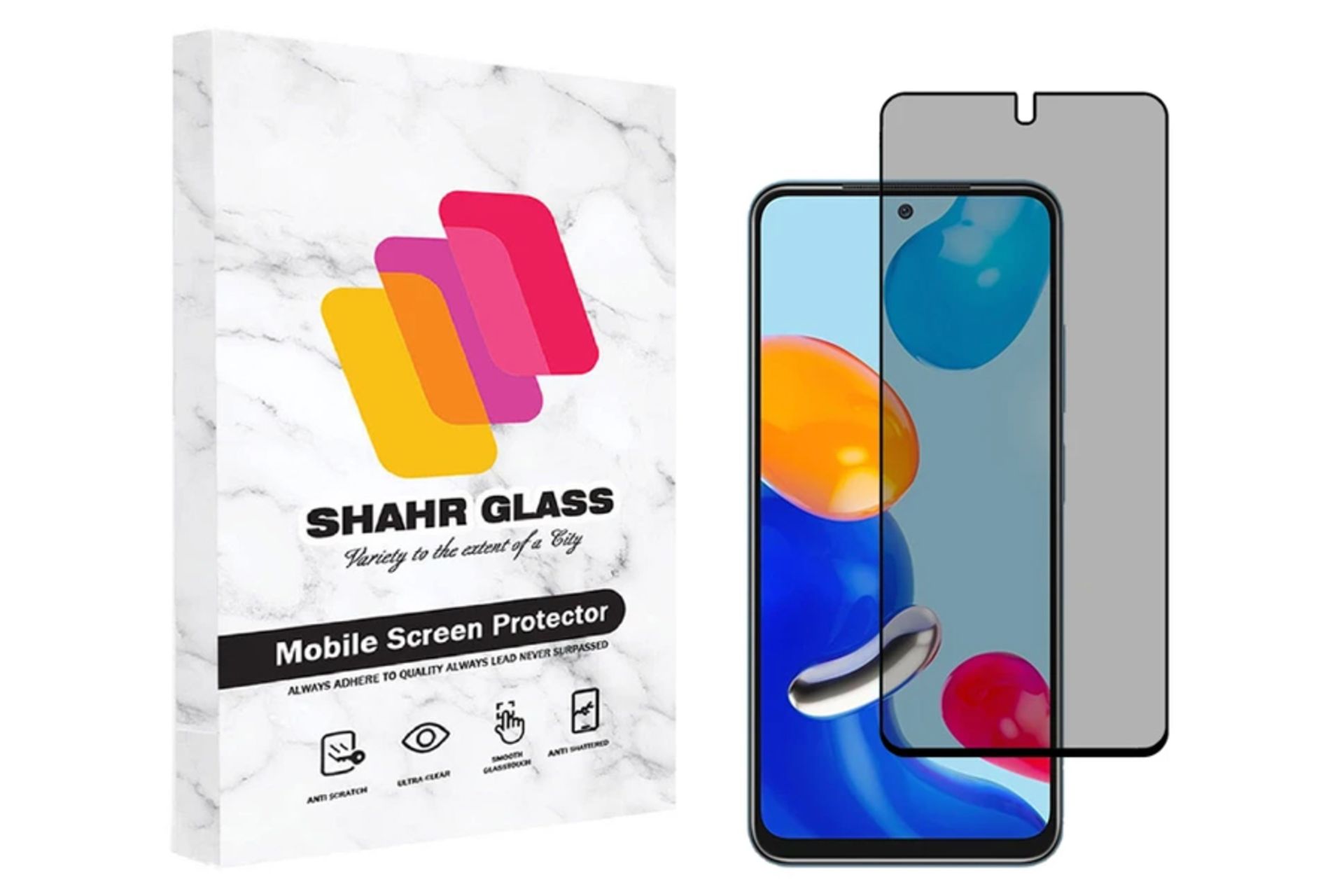 محافظ صفحه نمایش گوشی شهر گلس مدل PRV مناسب ردمی Note 11