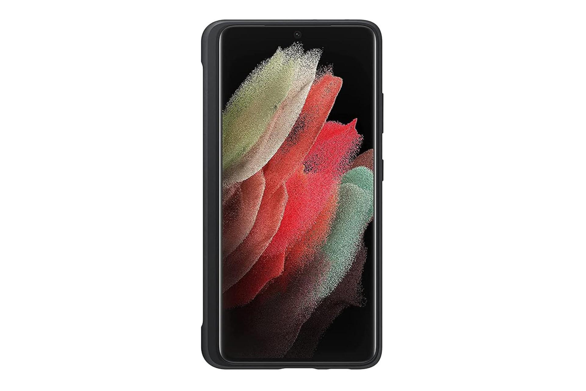 قاب گوشی سامسونگ Samsung Silicone For Samsung Galaxy S21 Ultra 5G With S-Pen نمای جلو روی گوشی