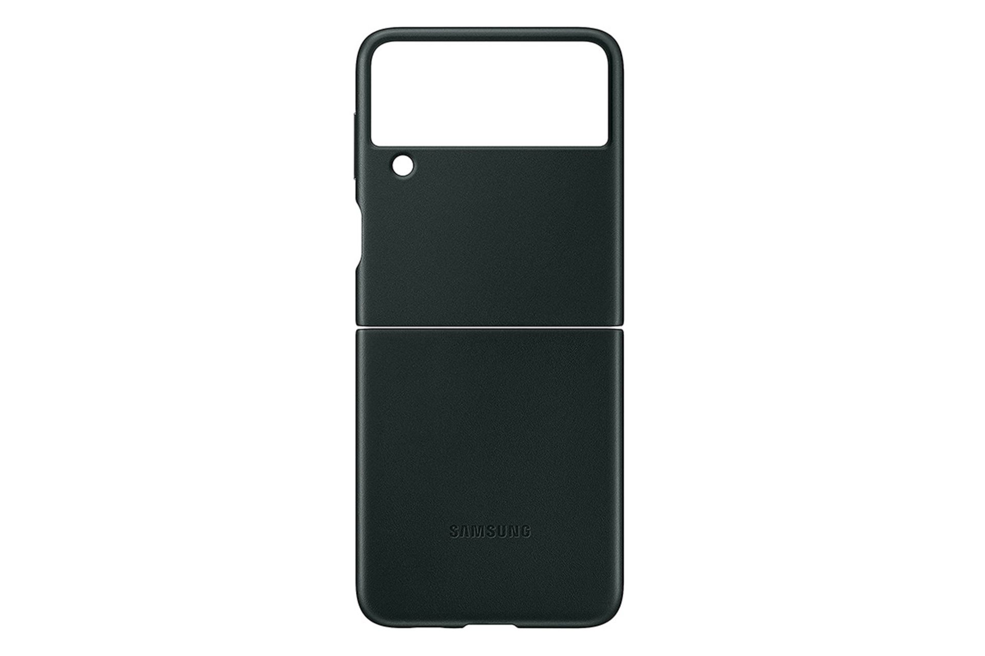 قاب گوشی سامسونگ Samsung Leather Cover For Samsung Galaxy Z Flip3 نمای پشت