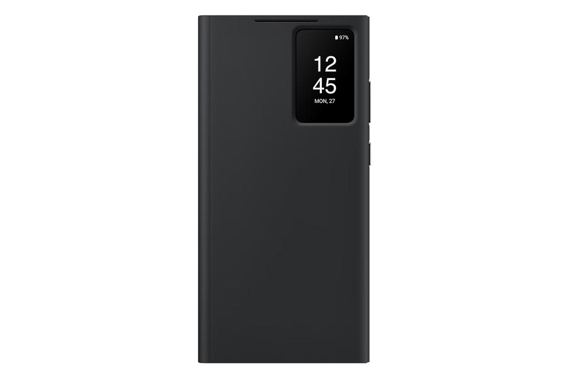 قاب گوشی سامسونگ Samsung Smart View Wallet For Samsung Galaxy S23 Ultra رنگ مشکی نمای جلو