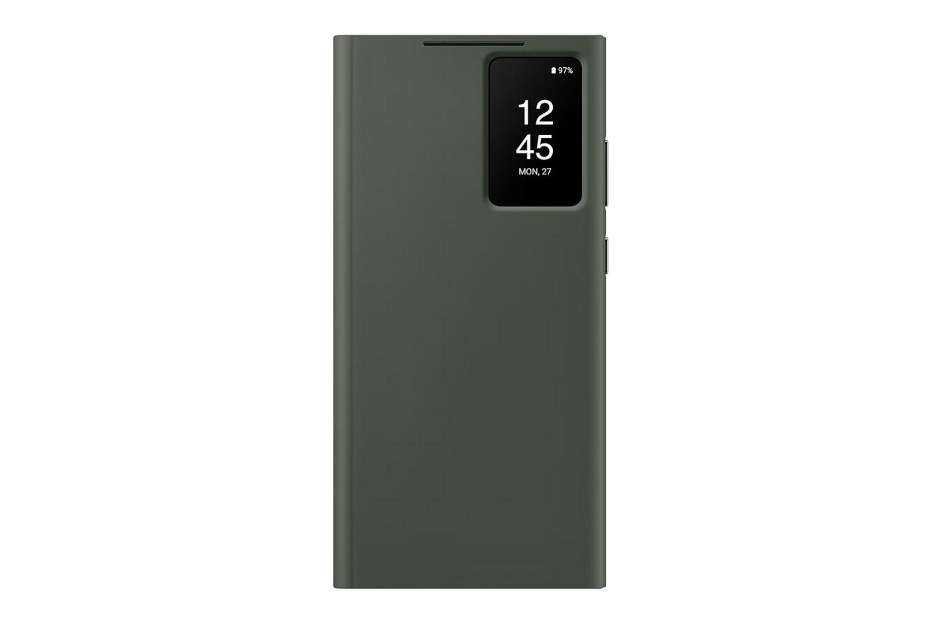 قاب گوشی سامسونگ Samsung Smart View Wallet For Samsung Galaxy S23 Ultra رنگ سبز نمای جلو