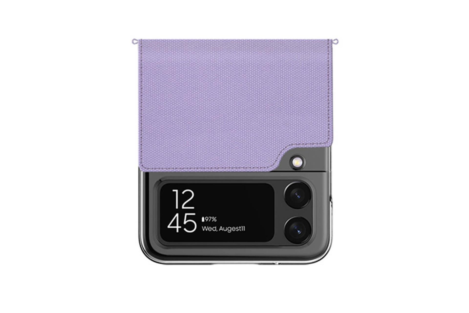 قاب گوشی آراری Araree Aero Flex For Samsung Galaxy Z Flip4 With Strap رنگ بنفش