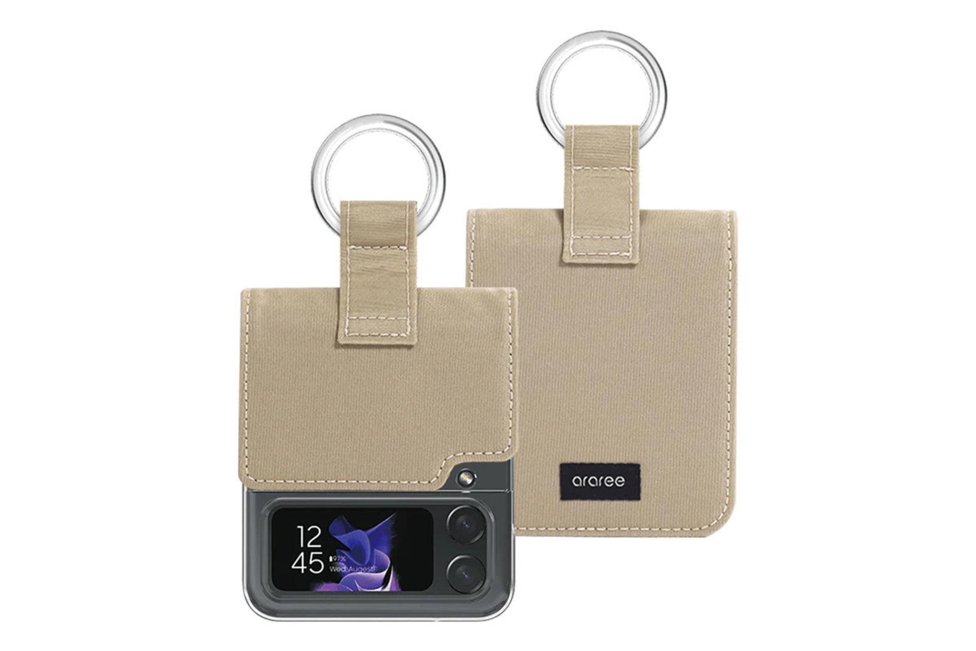 قاب گوشی آراری Araree Ring Diary For Samsung Galaxy Z Flip4 رنگ قهوه ای