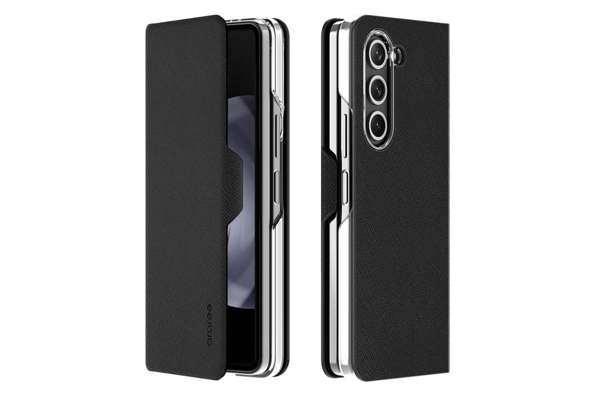 قاب گوشی آراری Araree Bonnet Diary For Samsung Galaxy Z Fold3 رنگ مشکی