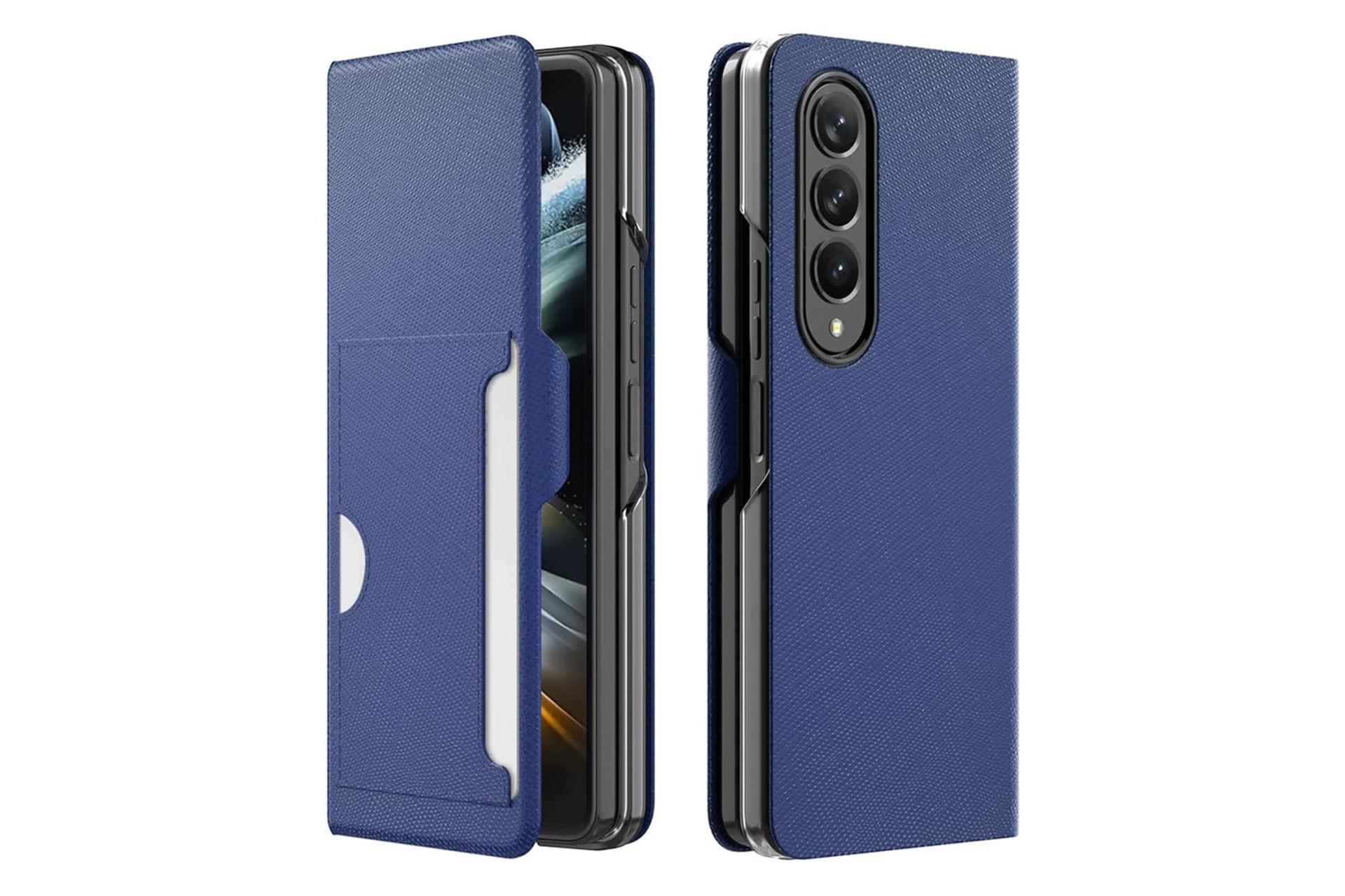 قاب گوشی آراری Araree Bonnet Diary For Samsung Galaxy Z Fold3 رنگ آبی