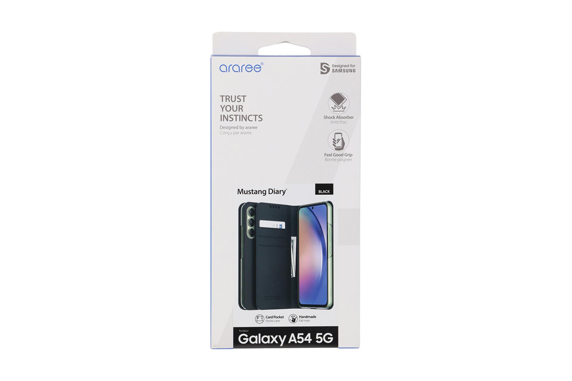 قاب گوشی آراری Araree Mustang Diary For Samsung Galaxy A54 بسته بندی